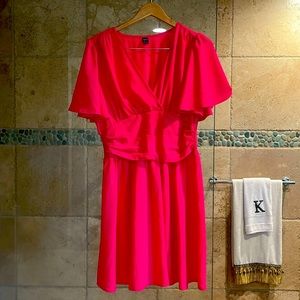 Cute bright pink dress, gathered waist from SHEIN. L never worn too big for me